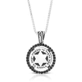 Necklace Star of David With black zircon stone - The Peace Of God®