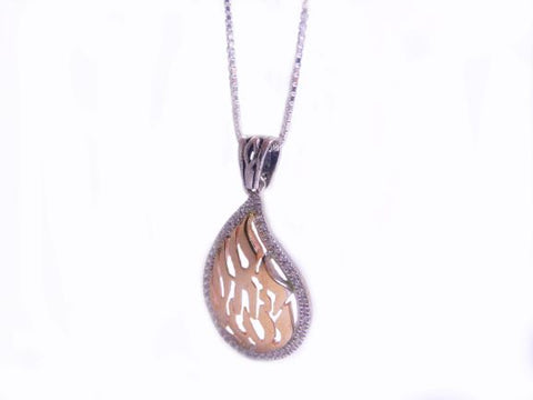 My Fire Pendant Silver 925 Gold 9K with Zircon Stones