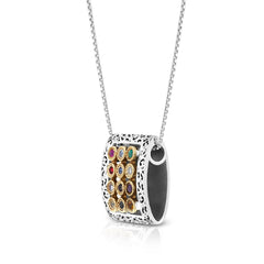 925 Sterling Silver & 9K Gold Hoshen "Twelve Tribes" Pendant with Priestly Blessing - The Peace Of God®