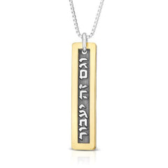 This Too Shall Pass Necklace - 9K Gold and Sterling Silver