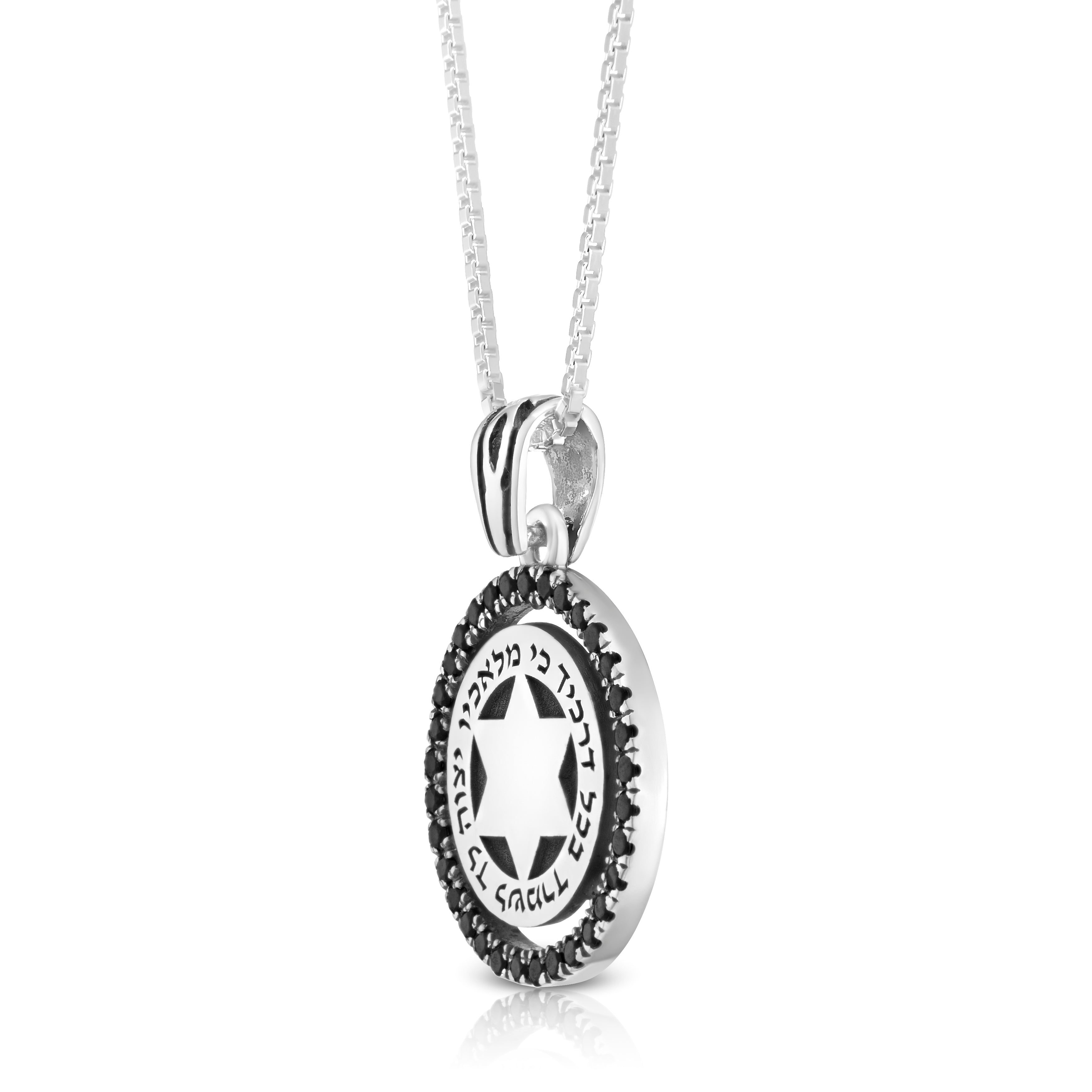Necklace Star of David With black zircon stone - The Peace Of God®