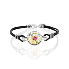 Pomegranate Bracelet  - Silver & 9K Gold Pomegranate with Ruby and Emerald Stones
