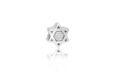 Star of David Bead Embedded with Zircons in the Star Center