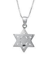 Nano Sim OB Silver Pendant - Star of David with Rope-Shaped Finishing - The Peace Of God®