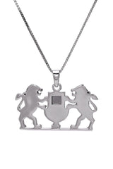 Nano Bible Sim Silver Pendant - Lion of Judah with Menorah - The Peace Of God®